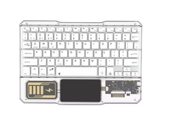 Combo Teclado Inalámbrico Transparente B333