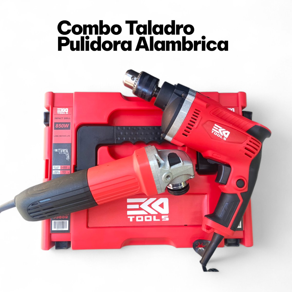 Combo Taladro Pulidora Alambrica Ekopa1R